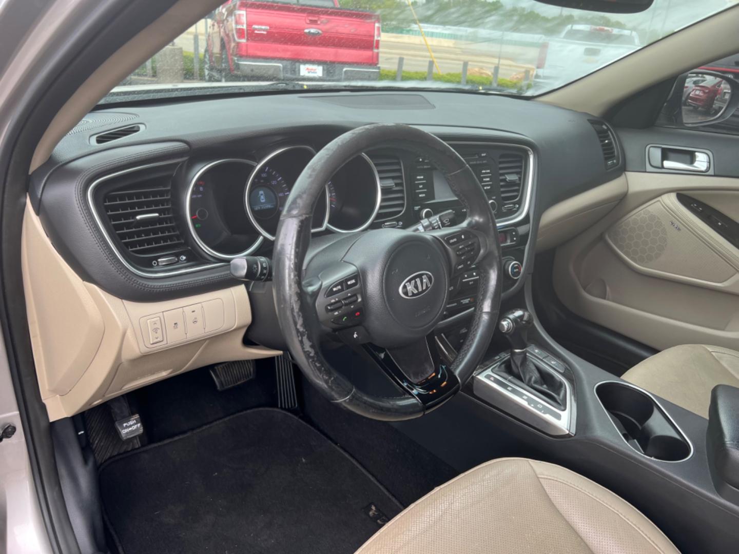 2014 SILVER Kia Optima EX (5XXGN4A72EG) with an 2.4L L4 DOHC 16V engine, 6-Speed Automatic transmission, located at 420 I-35E, Lancaster, TX, 75146, (469) 297-4144, 32.593929, -96.823685 - Photo#1